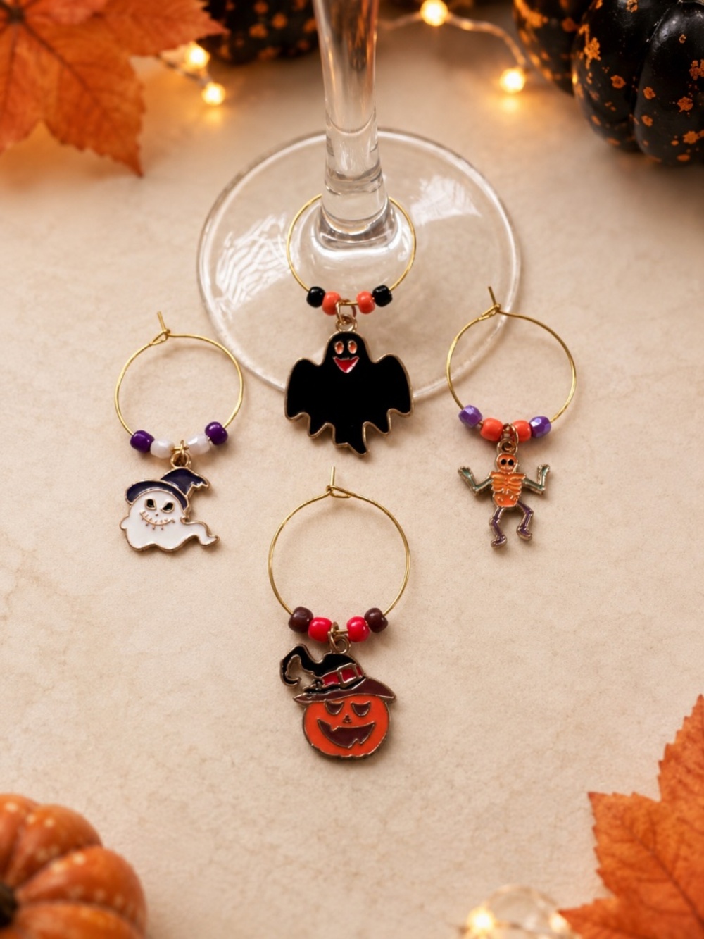 Halloween Wine Charm Set of 4